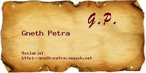 Gneth Petra névjegykártya